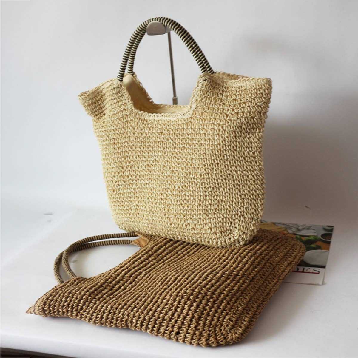 WOMEN FASHION HOLLOW WOVEN HANDBAG_CWAB0810