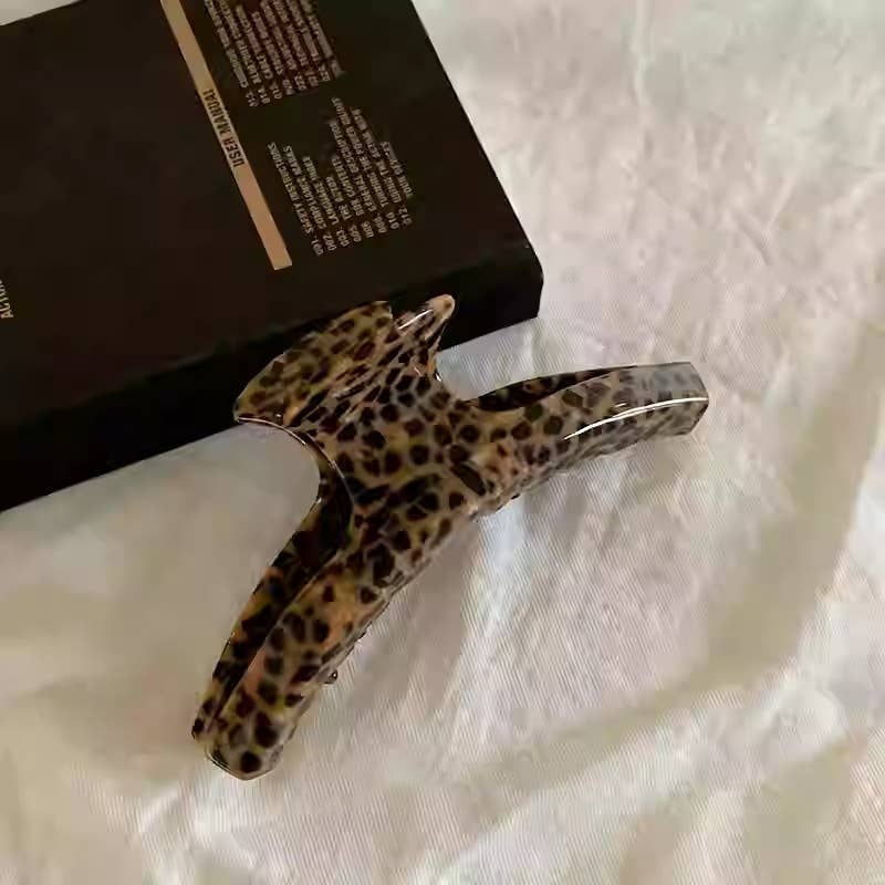 Leopard print acetate clip High-end back of head clip