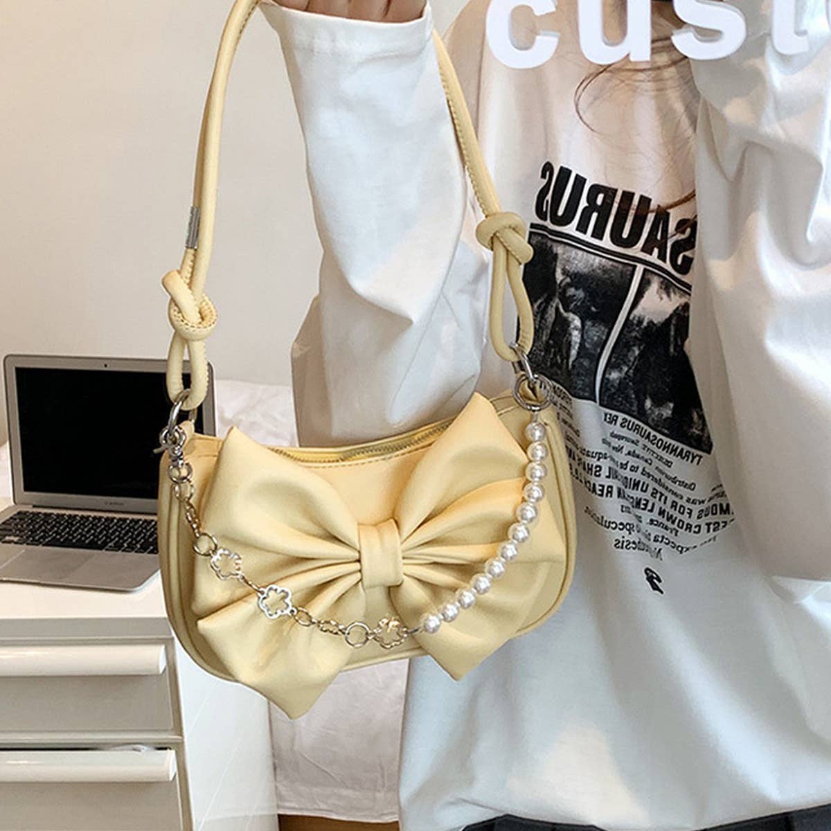2024 SUMMER WESTERN STYLE SHOULDER BOW PEARL BAG_CWAB1914