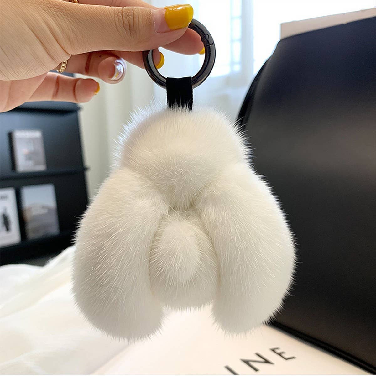 CUTE LONG-EARED BUNNY BAG PENDANT KEYCHAIN