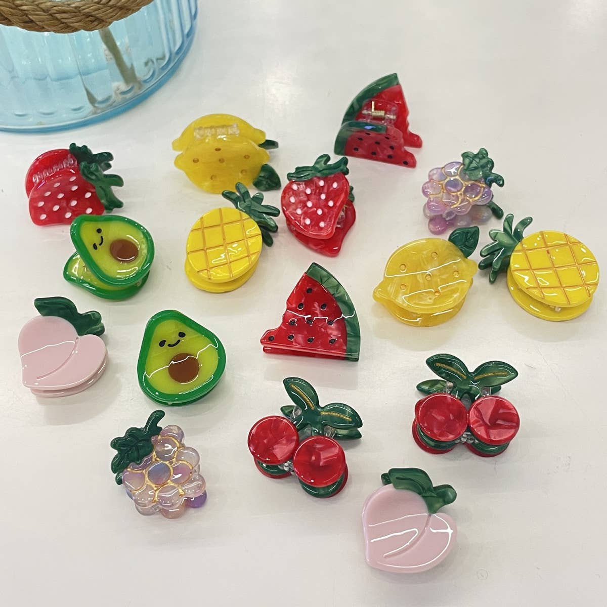 GIRL SUMMER  SMALL ACETICE FRUIT HAIR CLAW CLIPS_CWAHA0957