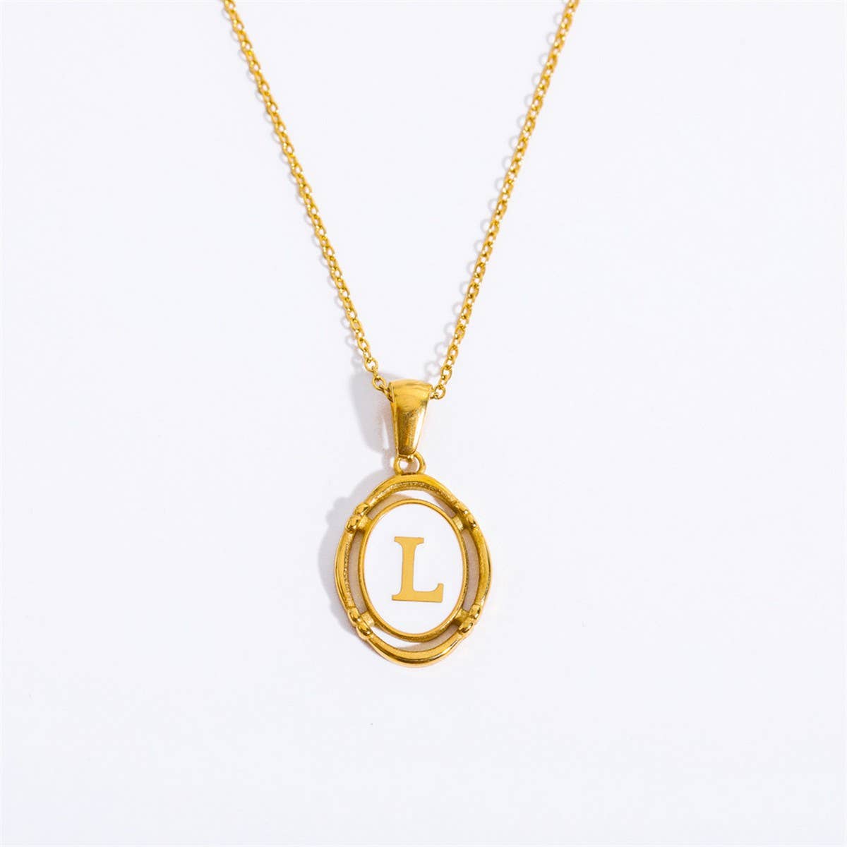NEW CREATIVE 26 LETTERS PENDANT OVAL NECKLACE