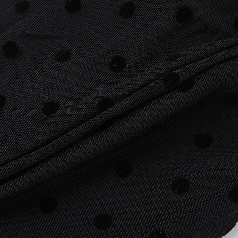 Sexy Polka Dot Loose Short Sleeve Cardigan