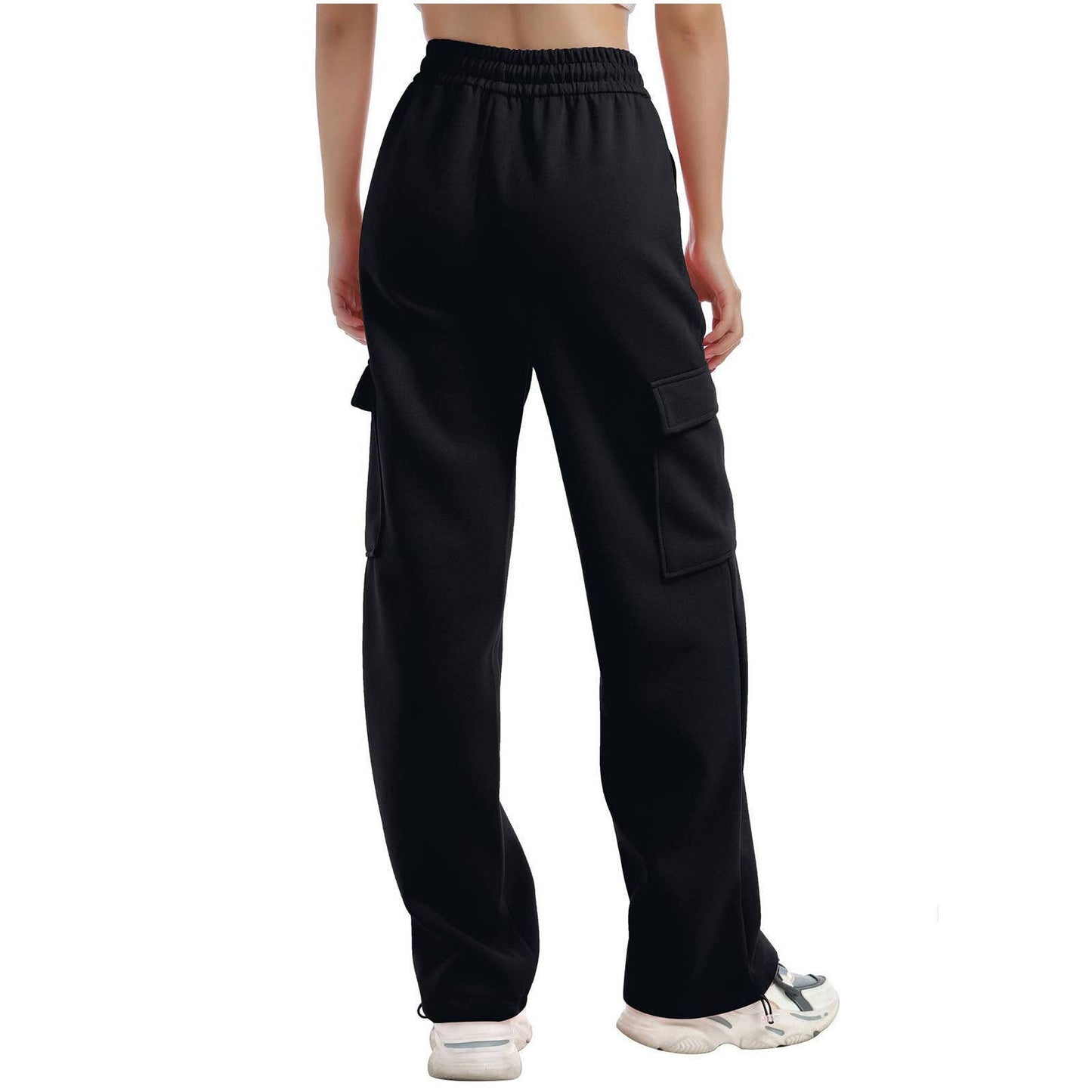 BELTED COMMUTER STRAIGHT-LEG SWEATPANTS