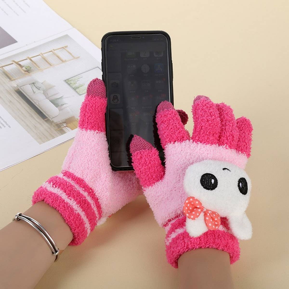 WINTER WARM CYCLING GLOVES FOR OLDER KIDS_CWAG0154