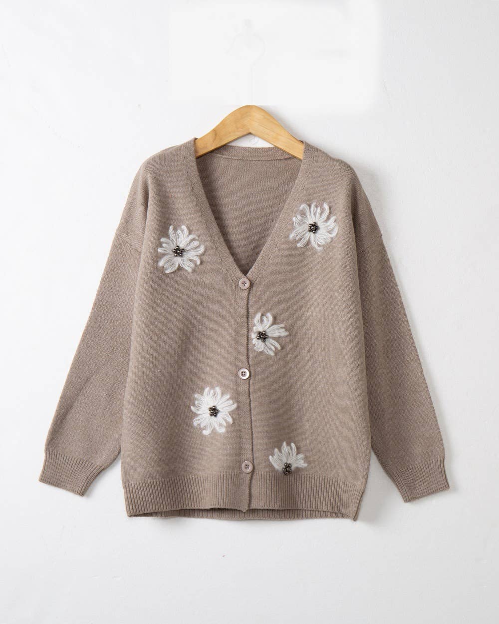 LONG SLEEVE EMBROIDERED LOOSE FASHION CARDIGAN