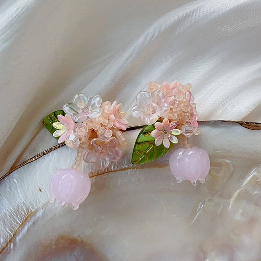 PASTORAL HANDMADE FLOWER EARRINGS_CWAJE1703