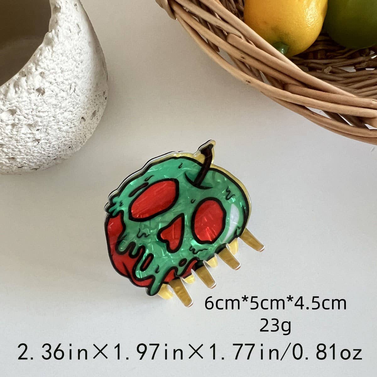 CWAHA07711_HALLOWEEN GHOST SKULL PUMPKIN CLAW CLIP