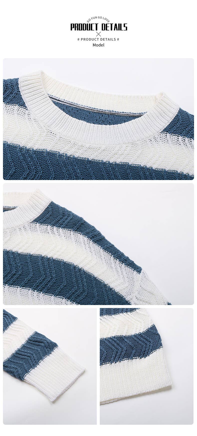 STRIPED KNIT SWEATER IN CONTRASTING COLORS