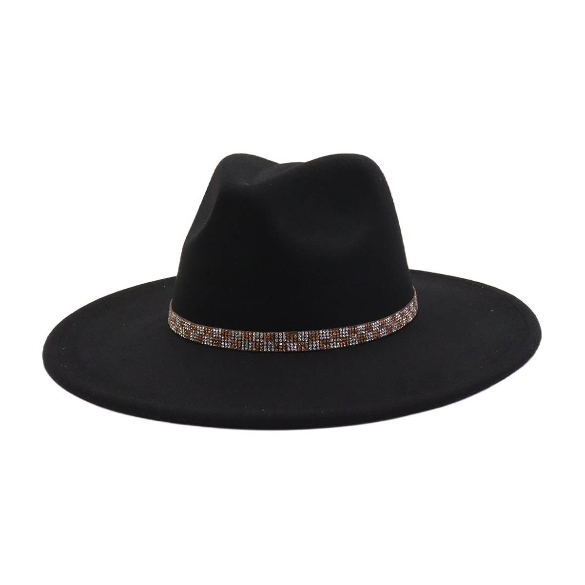Ethnic Style Wool Blend Fedora Hat Men & Women_CWAH04379