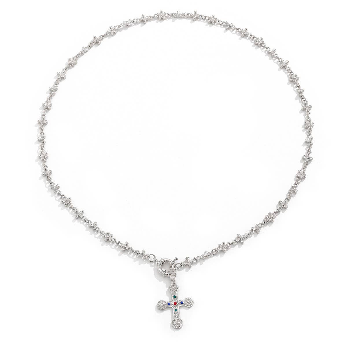 PEARL CROSS PERSONALIZED ALL-MATCH NECKLACE_CWMM3128