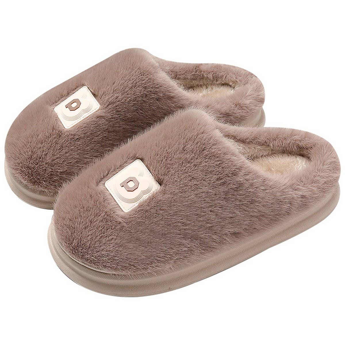 MINIMALIST WARM COMFY FLUFFY BEDROOM SLIPPERS