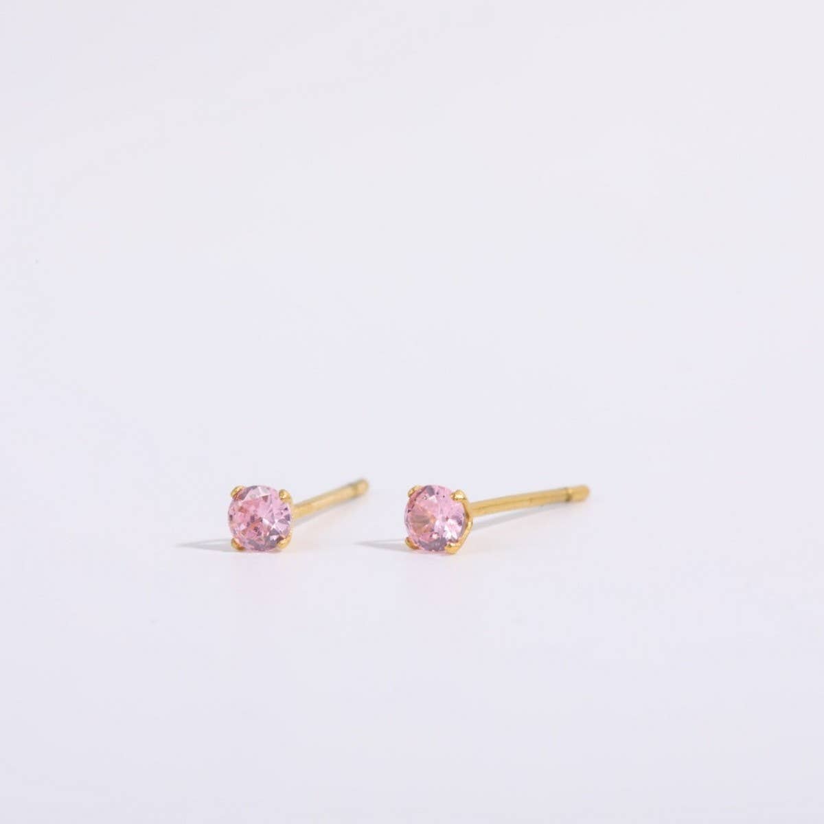 December Birthstone Stud Earrings 18K Zircon
