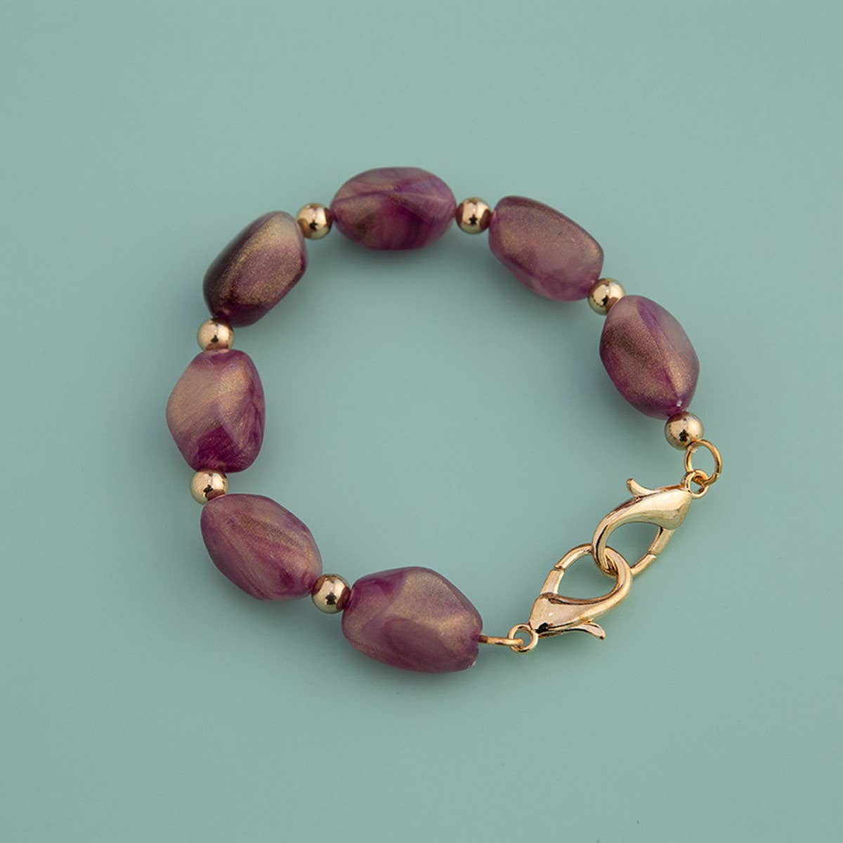 11.81in" Irregular Acrylic Stone Chain Bag Strap_CWMM5063