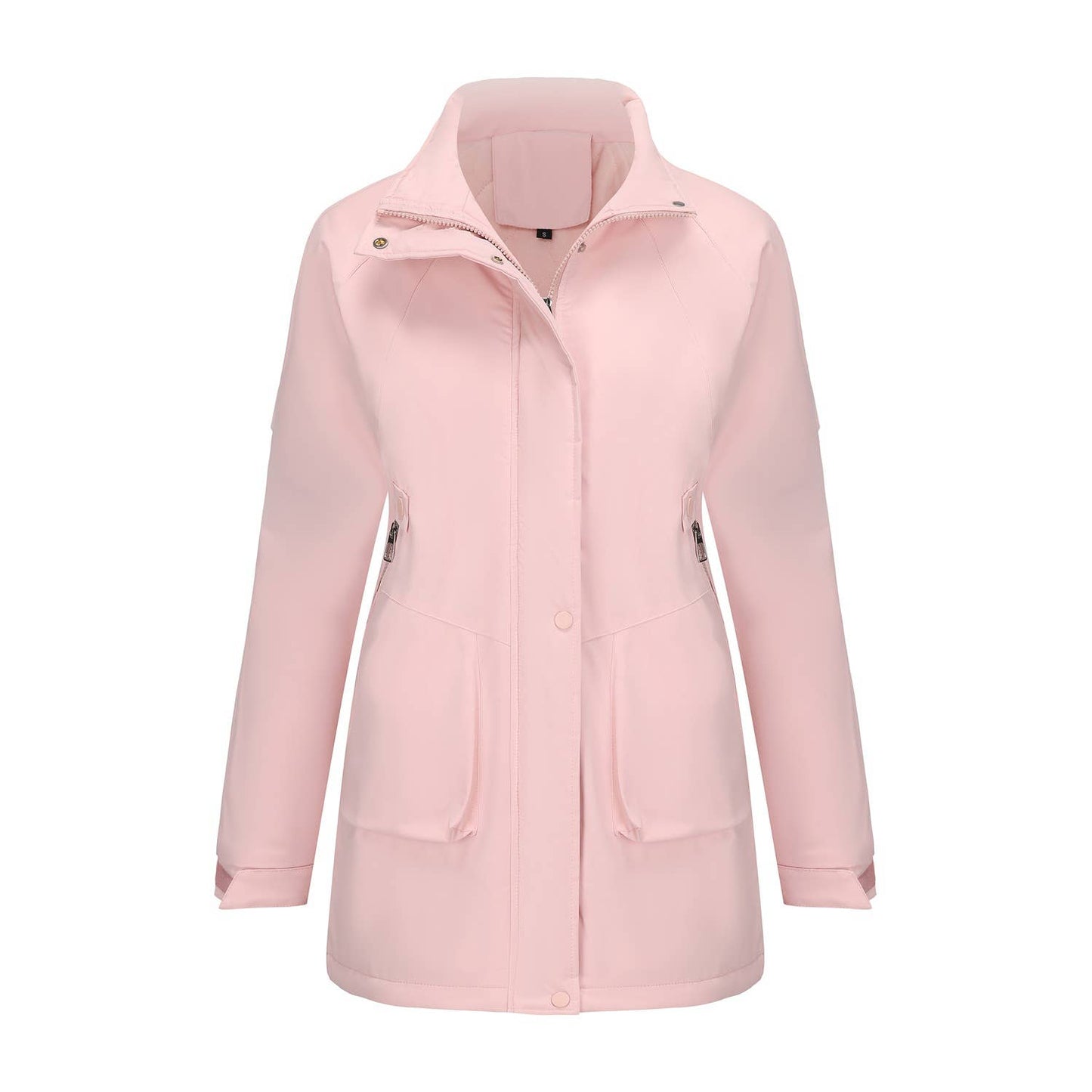 Windproof and warm long hiking jacket