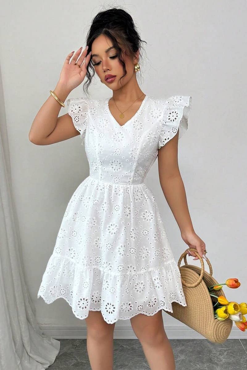 CWDSD8284_SUMMER FRENCH STYLE SLIM WAIST DRESS