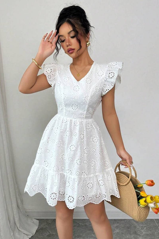 CWDSD8284_SUMMER FRENCH STYLE SLIM WAIST DRESS