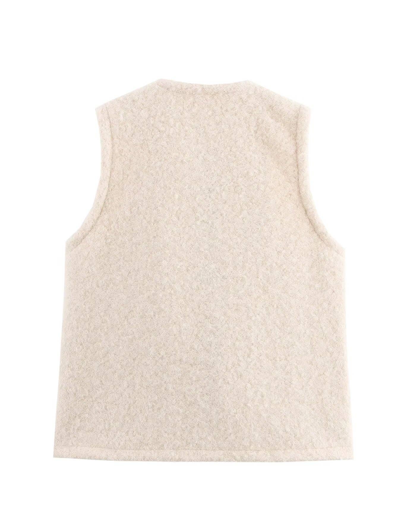 FASHION CASUAL LOOSE LACE-UP SLEEVELESS WAISTCOAT