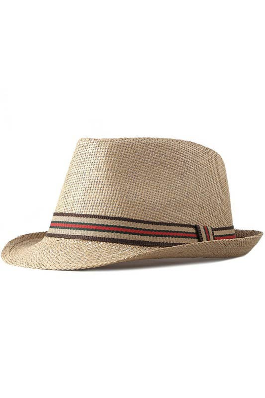 STRAW SUNSHADE BEACH FEDORA_CWAH057
