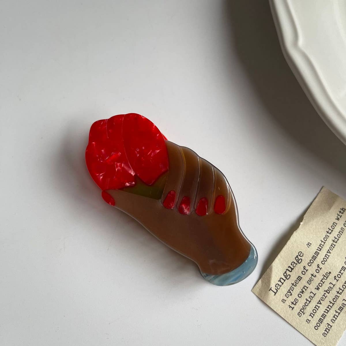 SIMPLE AND FRESH PALM BOUQUET HAIRPIN CLIP_CWAHA1327