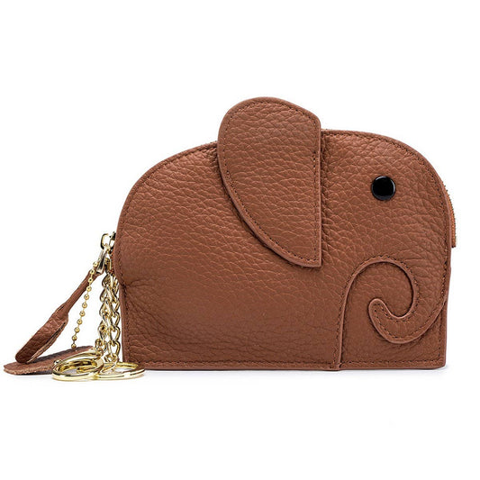 GENUINE LEATHER ELEPHANT MINI CREATIVE WALLET_CWAB3891