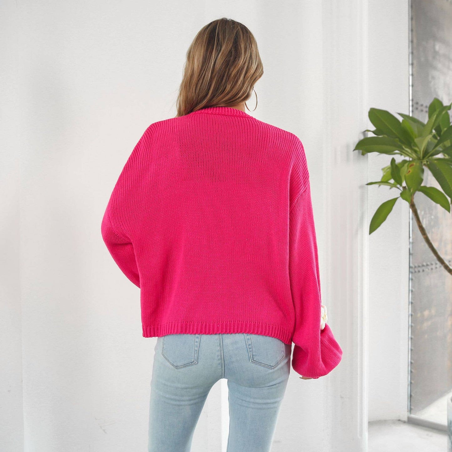 THREE-DIMENSIONAL EMBROIDERY KNITTED COAT