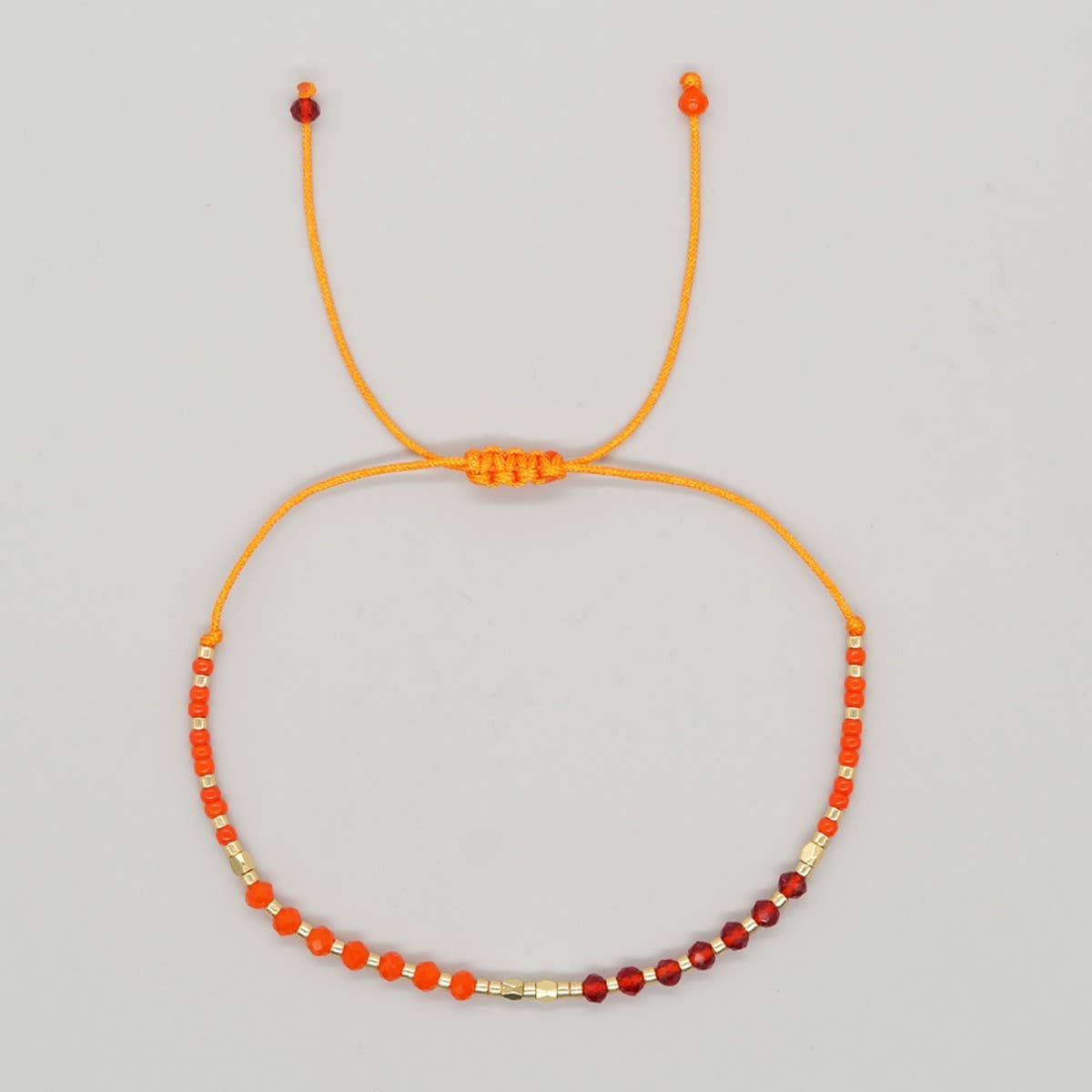 GRADIENT COLOR CRYSTAL FLAT BEAD BRACELET_CWMM3816