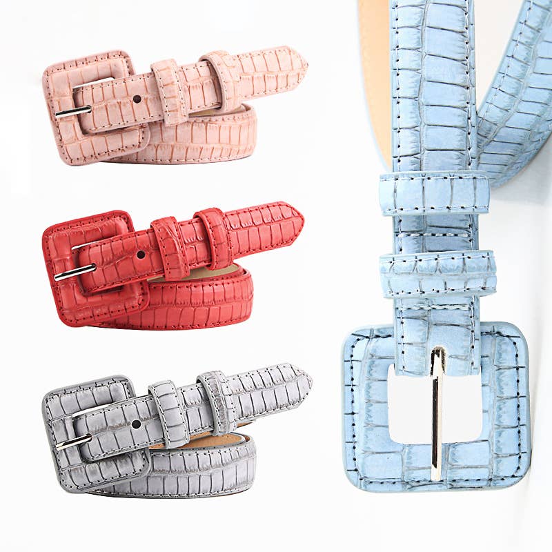 Fashionable stone-patterned bag buckle women belt