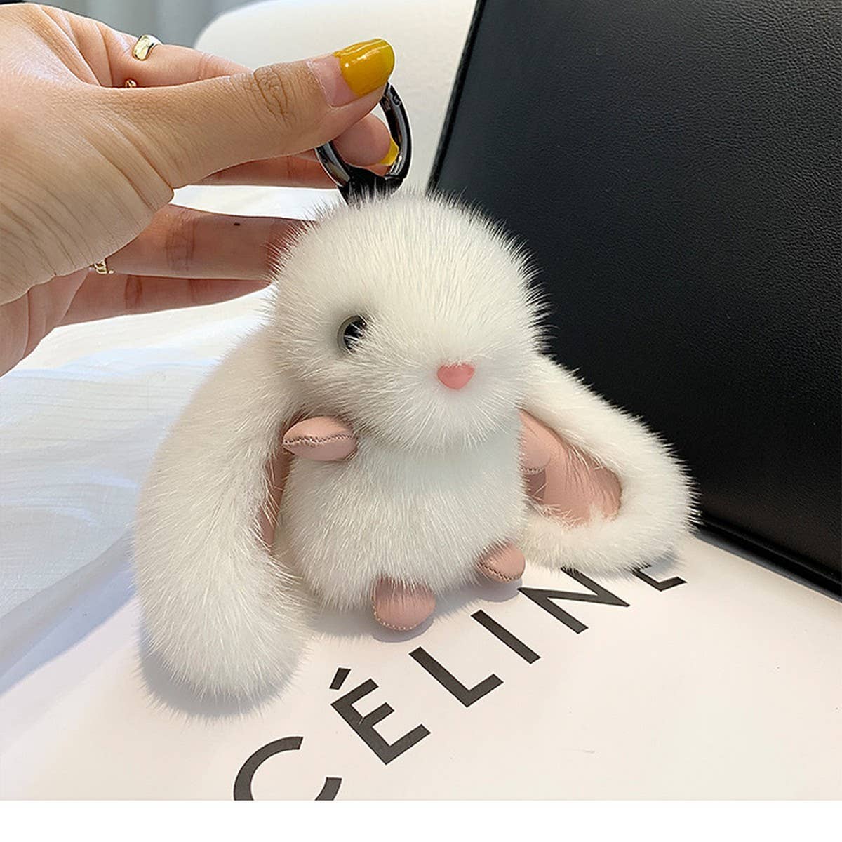 CUTE LONG-EARED BUNNY BAG PENDANT KEYCHAIN