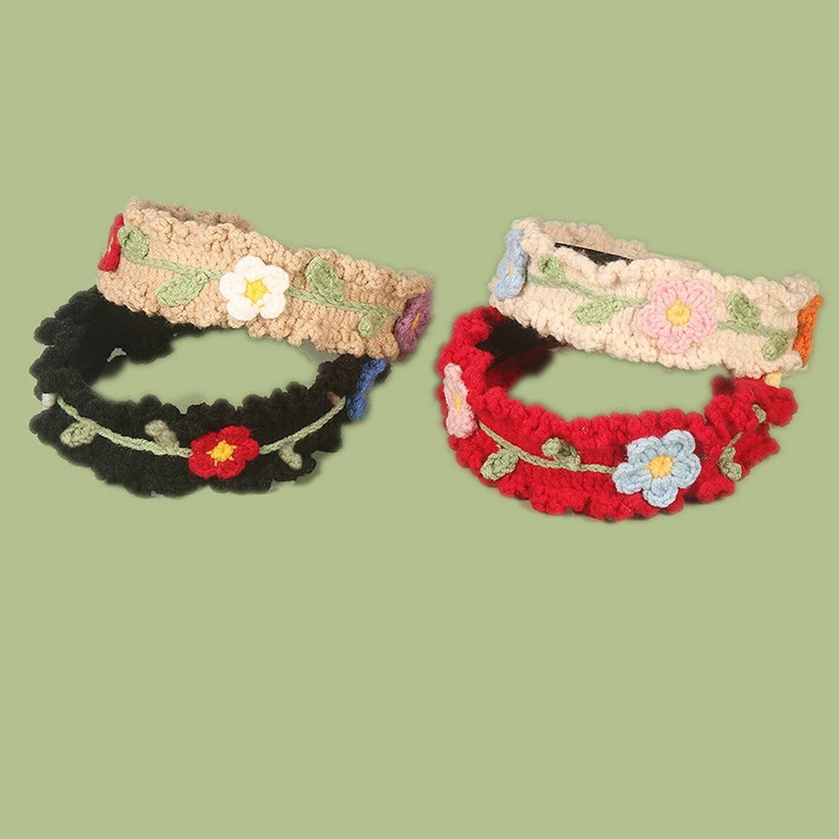 SWEET FLORAL WIDE-BRIMMED HAND-WOVEN HEADBAND_CWAHA1322