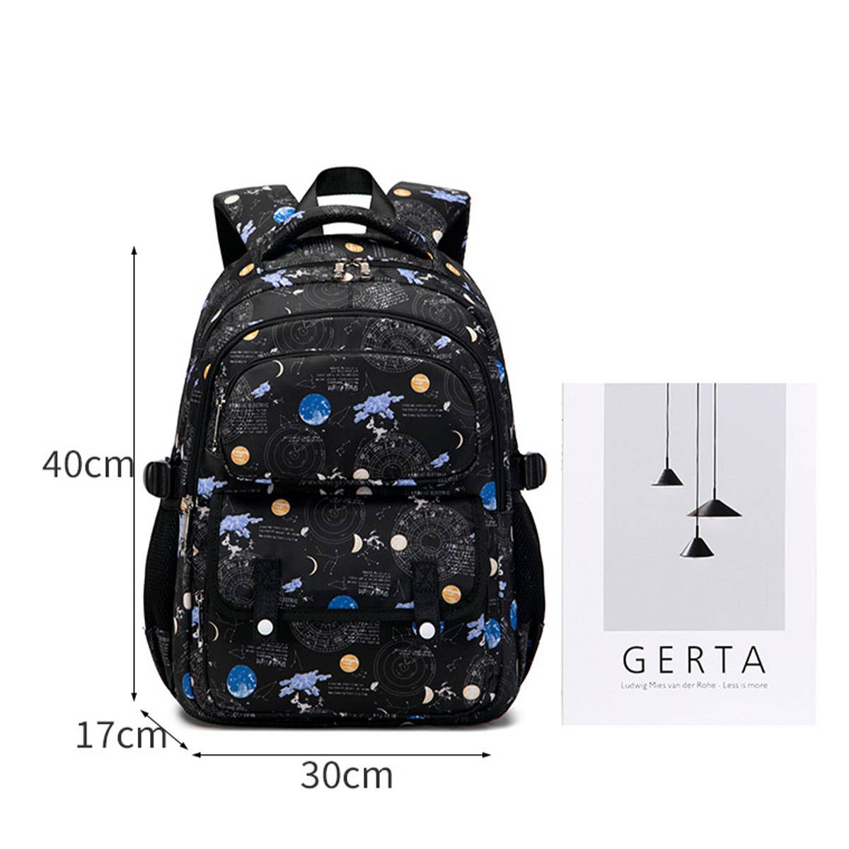 Backpacks for School, Space Print Lightweight Bag_CWAB5461