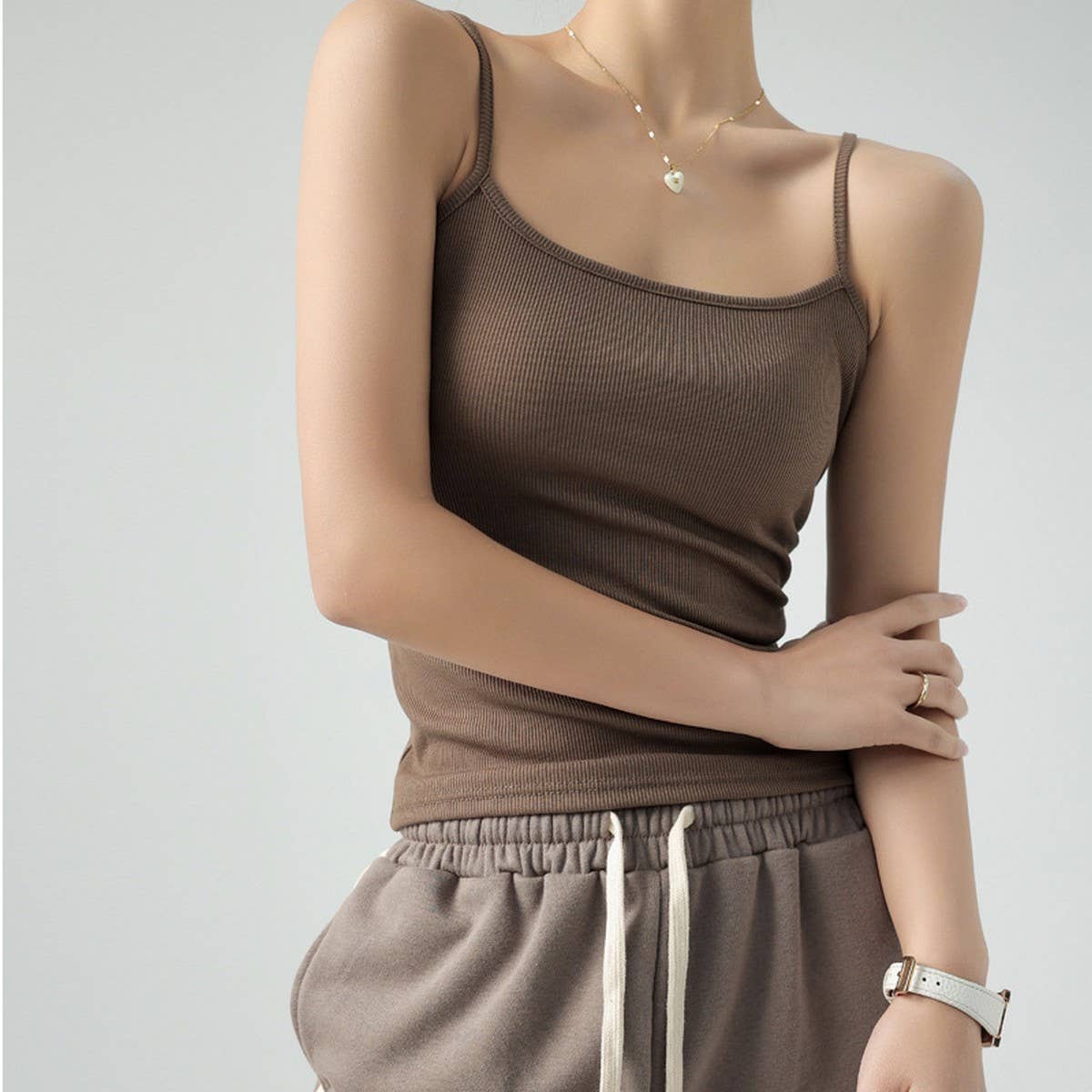 Essential Basic Ribbed Camisole Top In 7 Colors