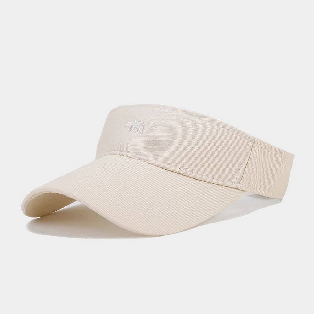 Summer Bear Embroidered Breathable Visor Cap_CWAH3308