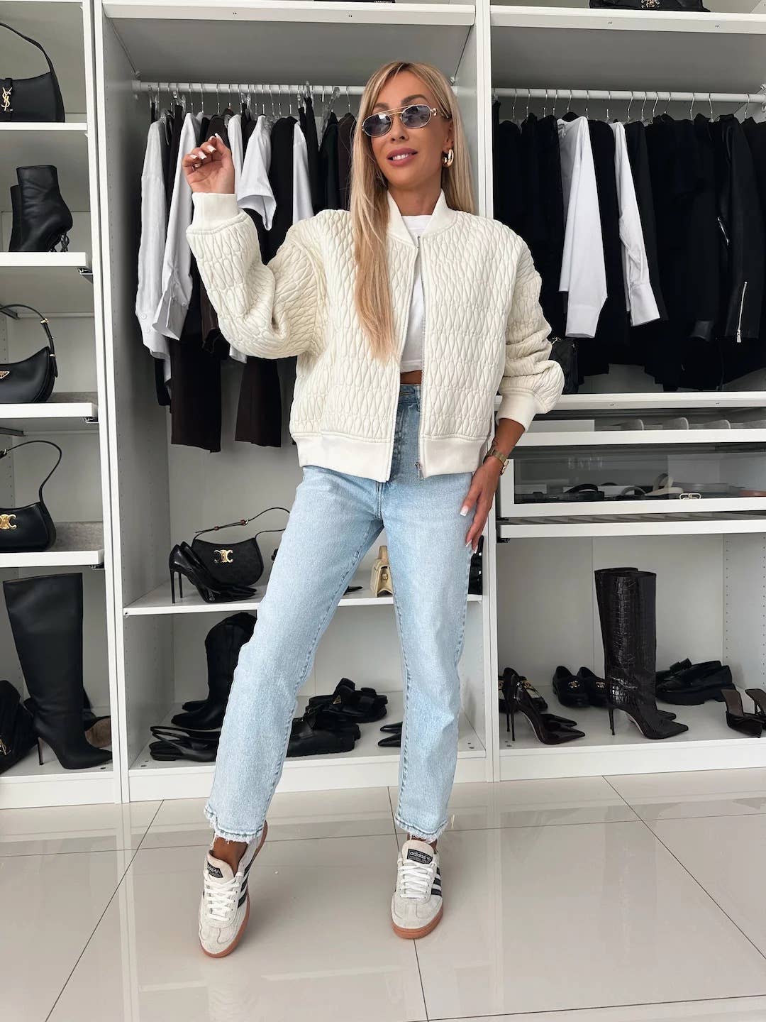 SOLID COLOR SHORT ZIPPER JACKET QUILTED JACKET