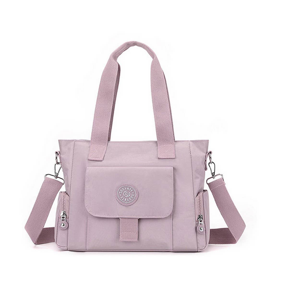 SIMPLE LARGE CAPACITY NYLON SHOULDER BAG_CWASC1787