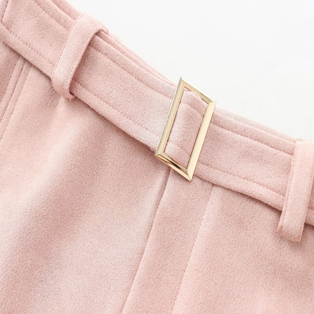 Suede Mini Skirt for Women, French Chic Style_CWDSD8342