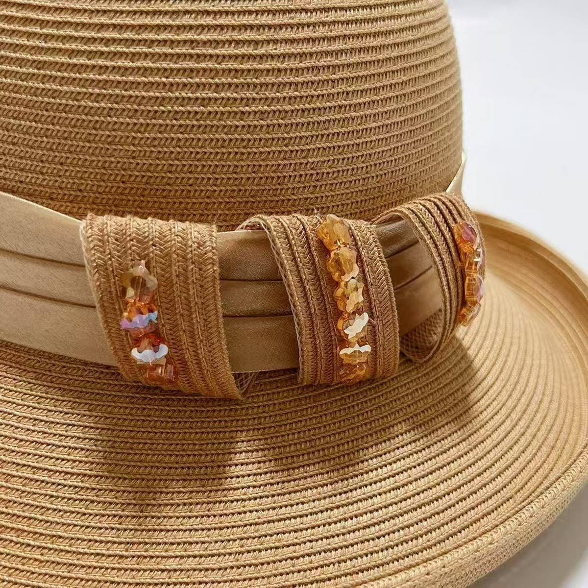 Summer outdoor sun protection straw hat_CWAH3495