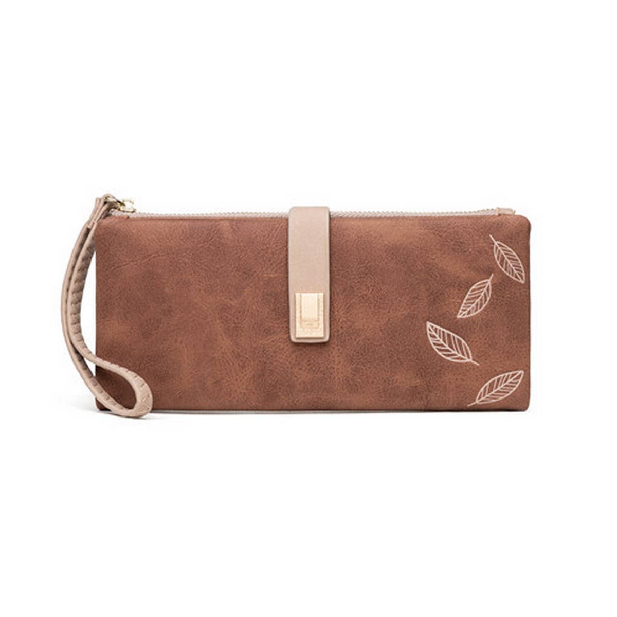 WOMEN'S LONG VINTAGE MATTE ZIP CLUTCH_CWAB2330