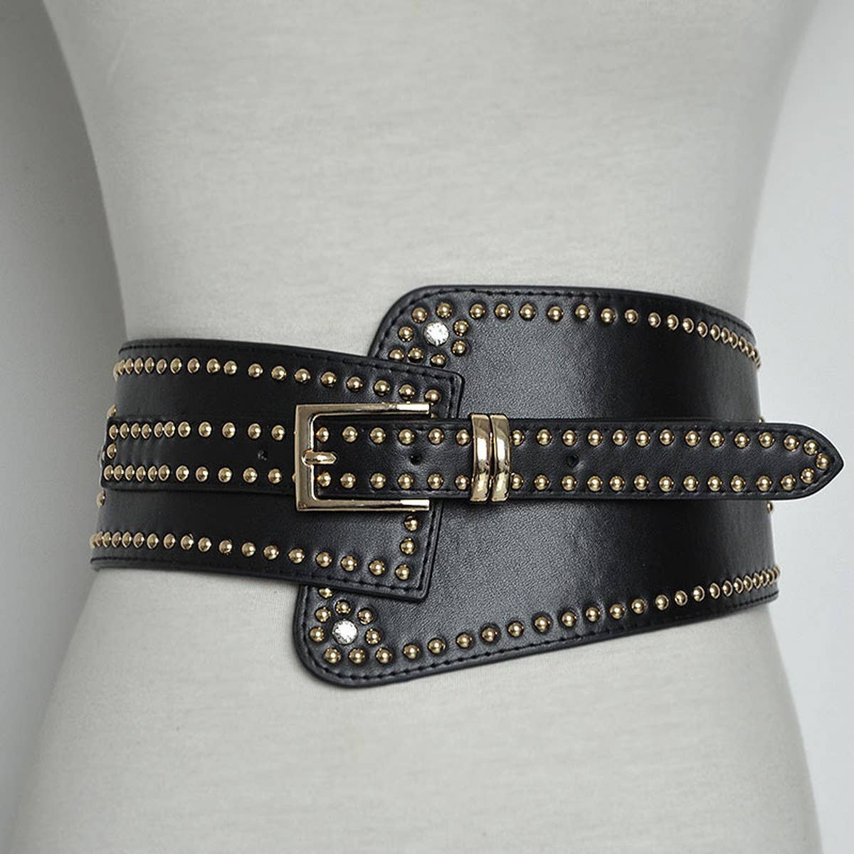 NEW FASHIONABLE FASHION RIVET WIDE BELT_CWABE0484
