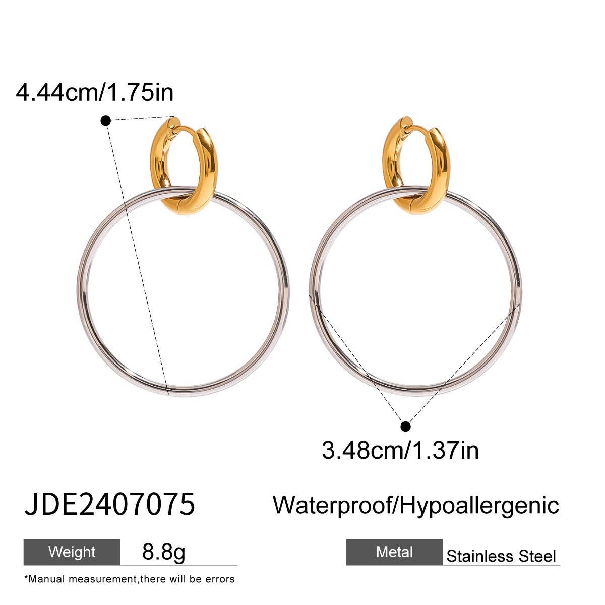 STAINLESS STEEL COLLAR HIGH-END EARRINGS_CWASC1687