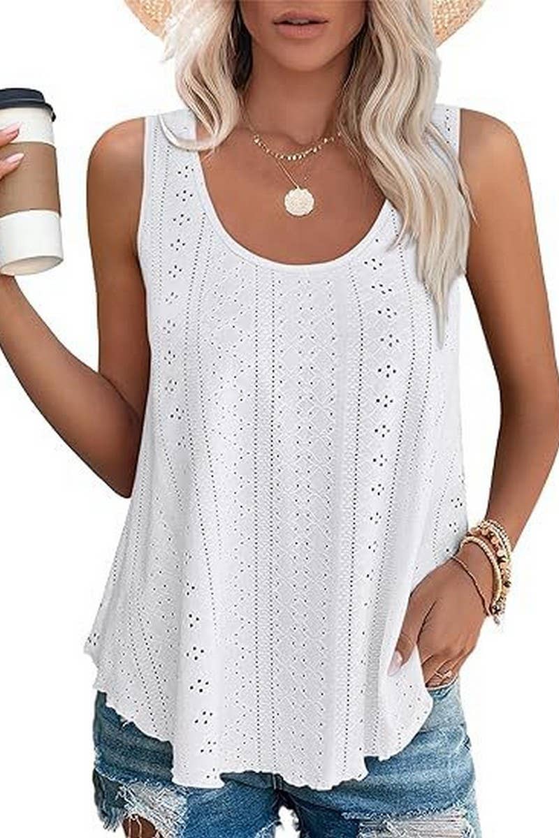 WOMEN ROUND NECK LOOSE SLEEVELESS TOP_CWTSTSL0062