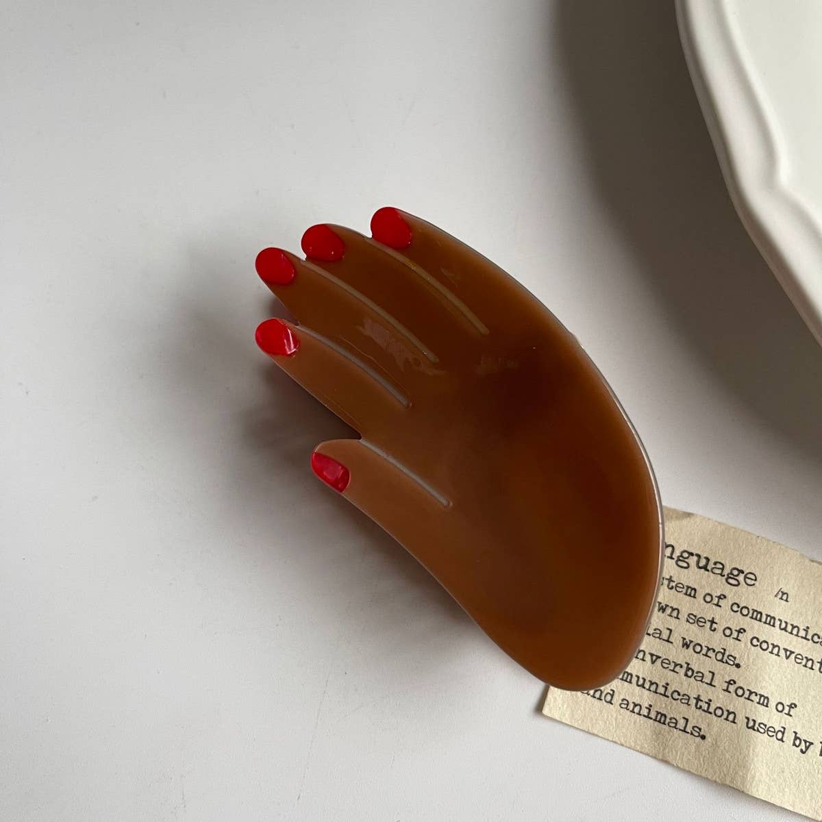 SIMPLE AND FRESH PALM BOUQUET HAIRPIN CLIP_CWAHA1327