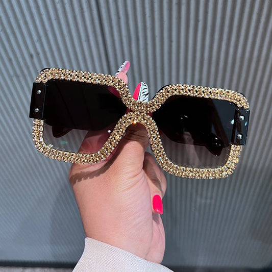 FRAMELESS ONE-PIECE FASHION SQUARE SUNGLASSES