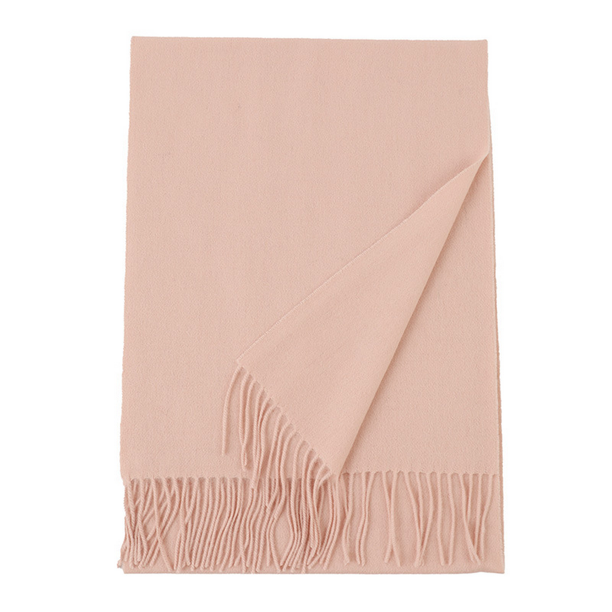 Unisex Wool Scarf ? Soft Solid Color with Tassels