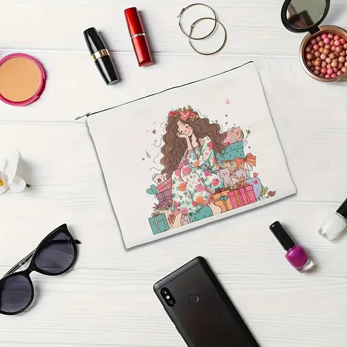 WATERPROOF ZIPPER BAG COSMETIC BAG STORAGE BAG_CWAB2273