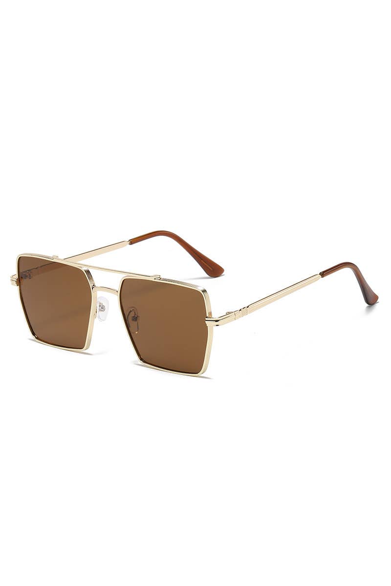 FLAT TOP FRAME SQUARE SUNGLASSES