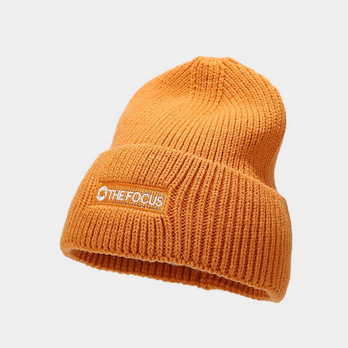 LETTER  THICKENED EMBROIDERED BEANIE KNITTED HAT_CWAH2073