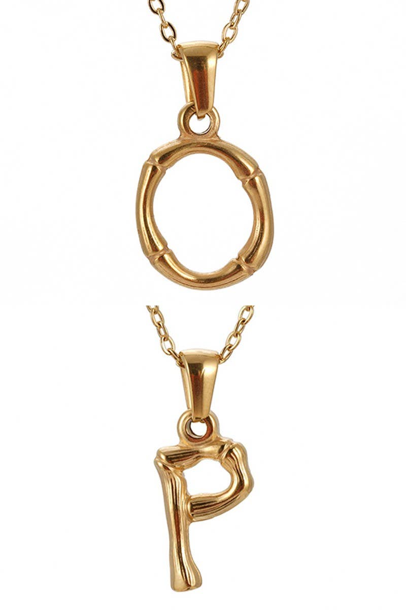 FASHION TEXTURE ALPHABET INITIAL NECKLACE_CWAJE223