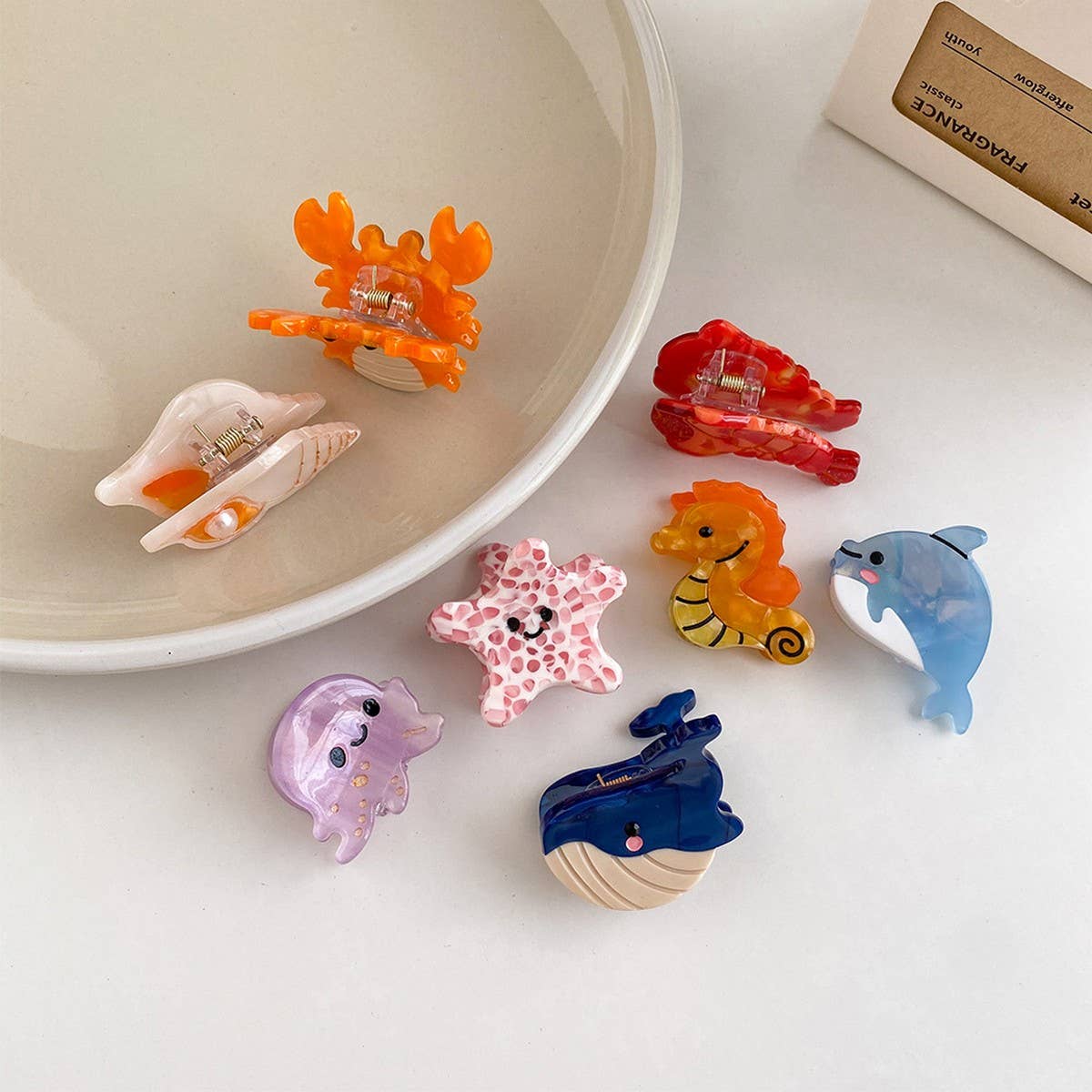 Cute Ocean Hair Clips?Acetate Sea Animal Claws