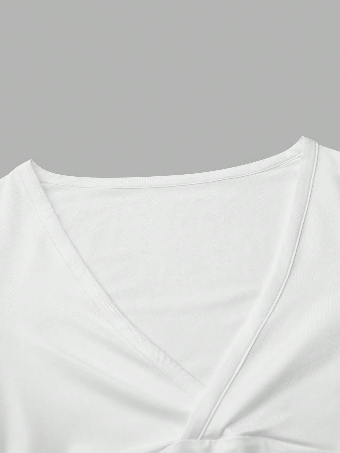 Fashion simple slim slimming crop short T-shirt